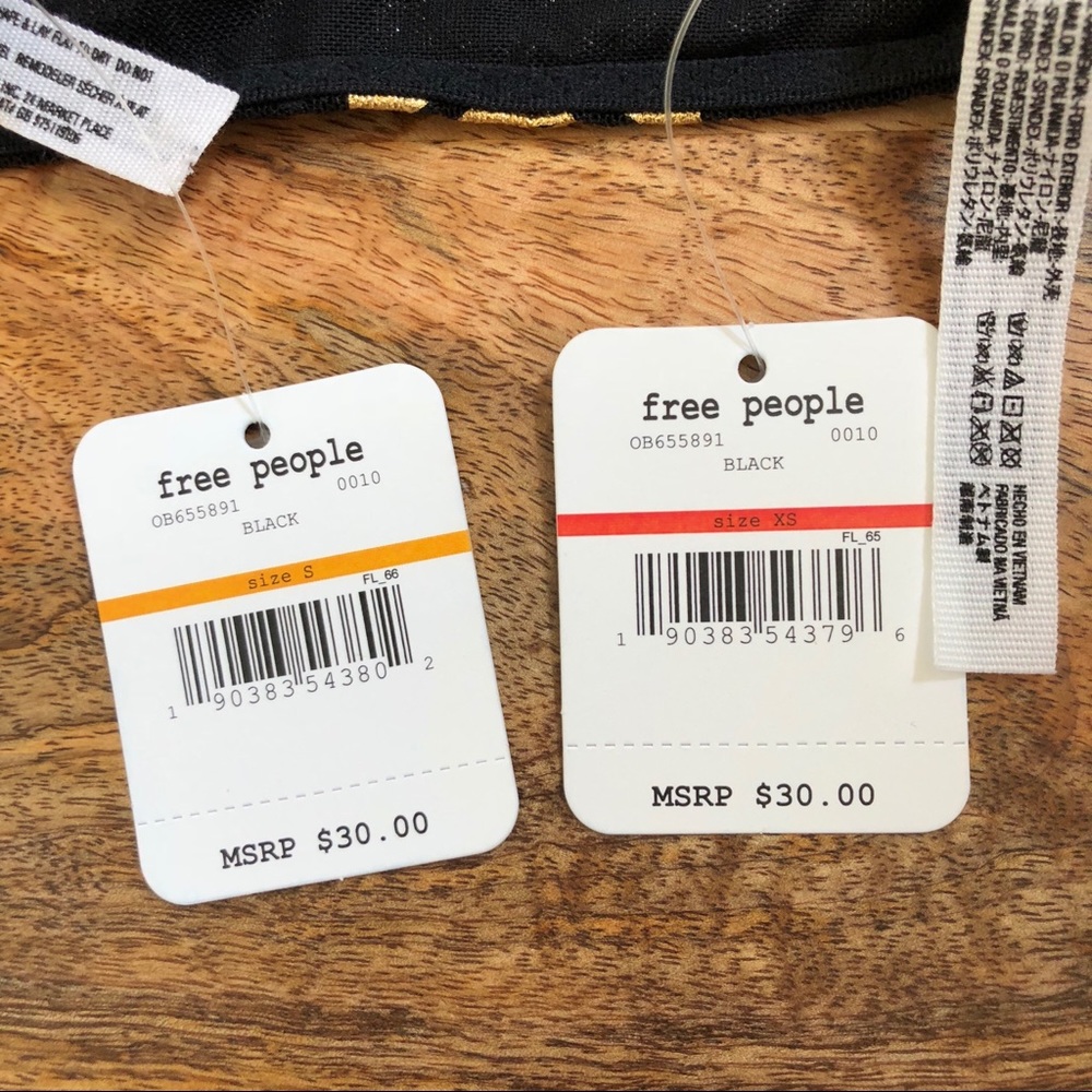 Free People Wonderland black & gold bralette - Picture 5 of 8
